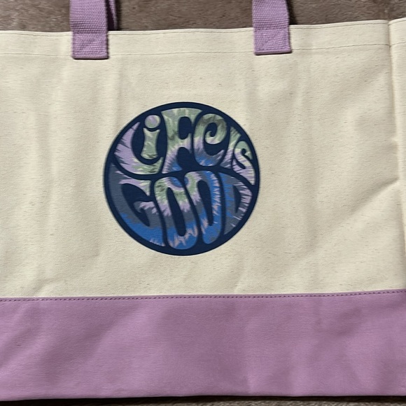 Life Is Good Handbags - LIFE IS GOOD LARGE TOTE BAG NWT